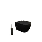 Wall mounted Toilet with douche Vega Matte Black