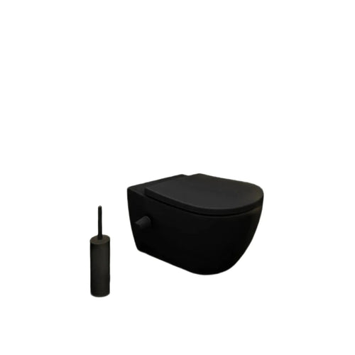 Wall mounted Toilet with douche Vega Matte Black