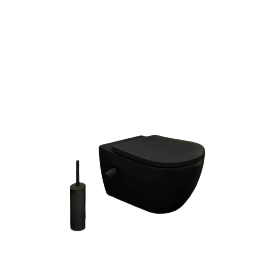 Wall mounted Toilet with douche Vega Matte Black