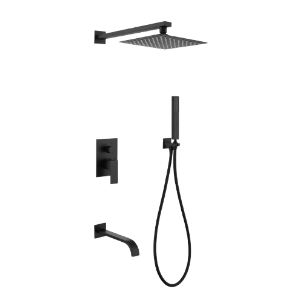 Gawad Easy Box Square Shower Set Black