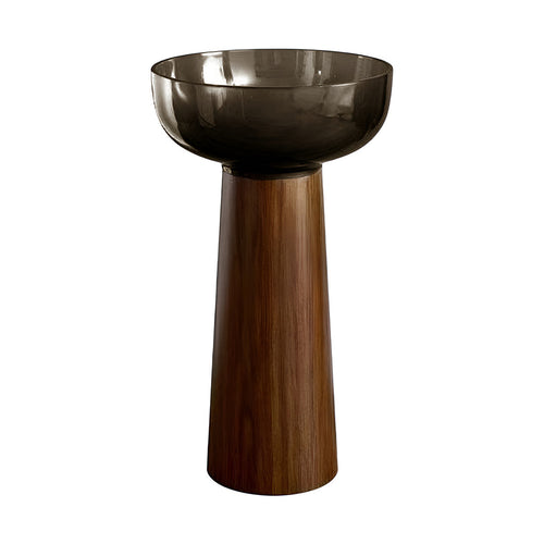 Drop Decorative Wash Basin Dark Wood × Brown