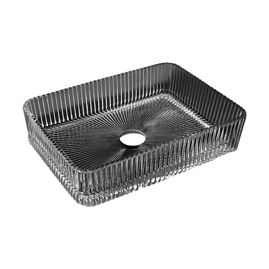 Drop Decorative Rectangular Glass Wash Basin