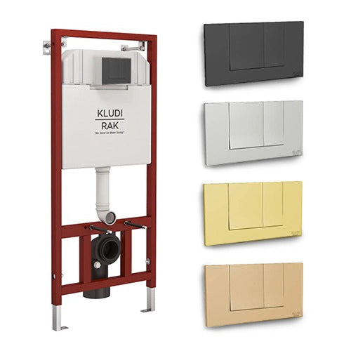 Kludi Rak Chassis Concealed Flush Tank with Square Flush Plate