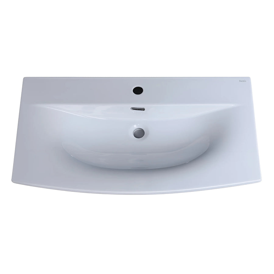 Imported Chinese white washbasin 80 cm with round basin opening