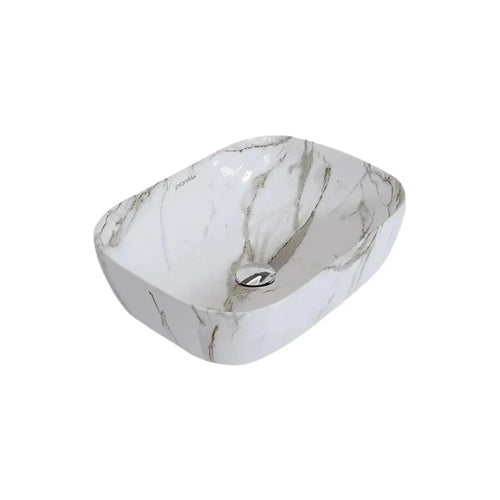 Wash Bowel D 460 mm without overflow,without tap platform Vega Calacatta