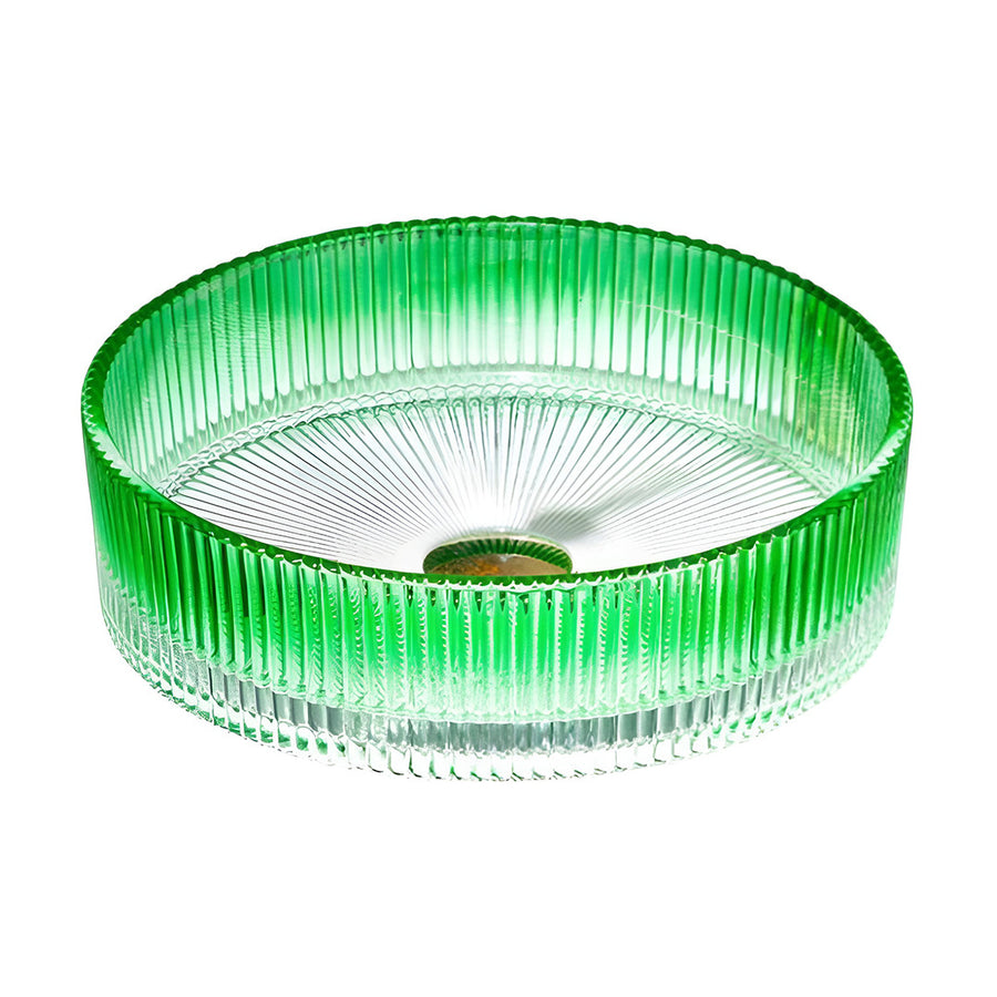 Drop Decorative Round Glass Wash Basin Green