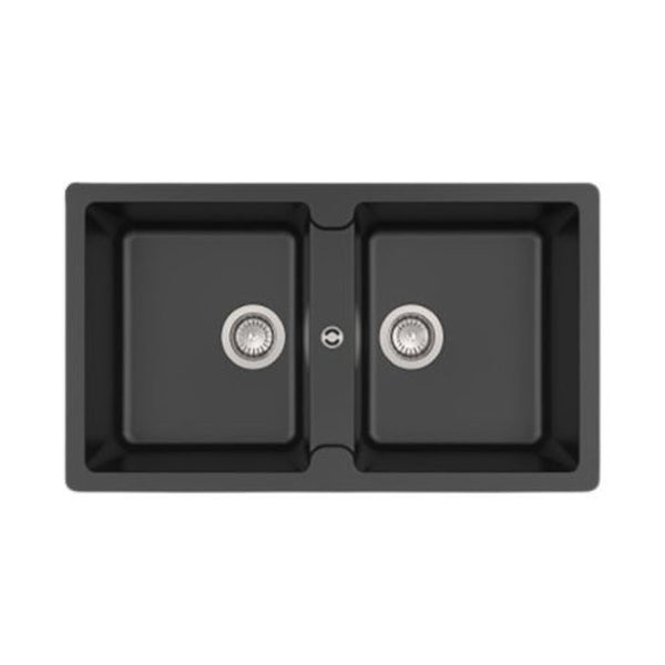 Roca Bergen Kitchen Sink 50×86 cm Matt Black