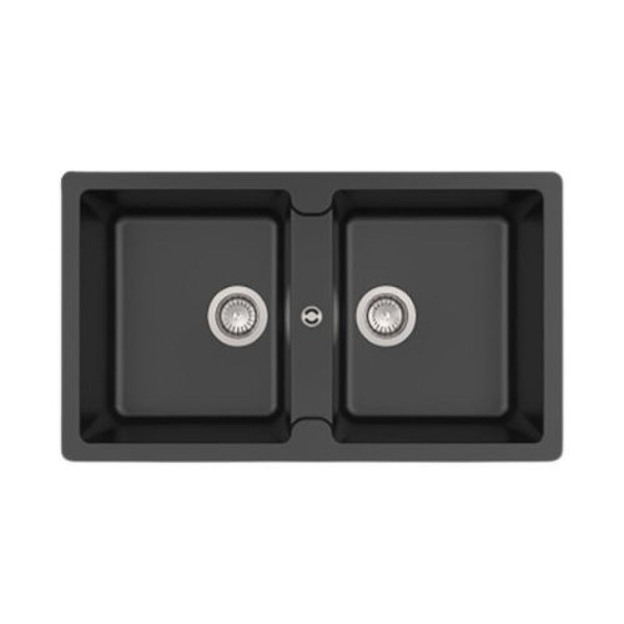 Roca Bergen Kitchen Sink 50×86 cm Matt Black