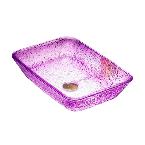 Drop Decorative Rectangular Glass Wash Basin