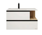 Beroia Furniture Unit with Washbasin 80×46 cm Wood white