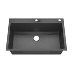 Drop Kitchen Sink 49×80 cm Black
