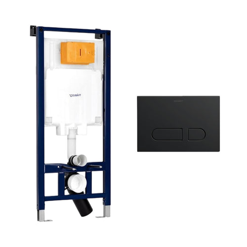 Duravit Chassis Concealed Flush Tank with Flush Plate Black