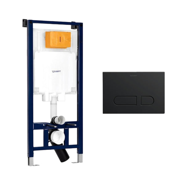 Duravit Chassis Concealed Flush Tank with Flush Plate Black