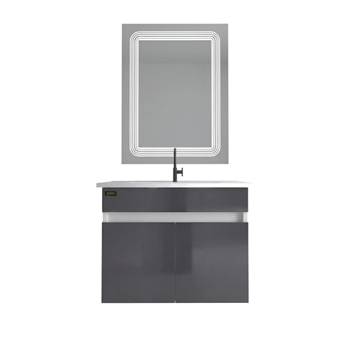 Beroia Furniture Unit with Washbasin 60×46 cm Light grey
