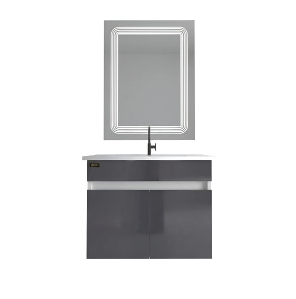 Beroia Furniture Unit with Washbasin 60×46 cm Light grey
