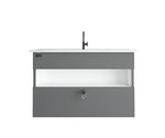 Beroia Furniture Unit with Washbasin 80×46 cm Dark grey