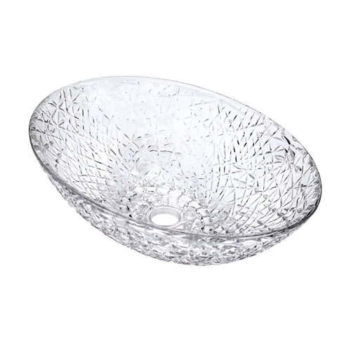 Drop Decorative Oval Glass Wash Basin