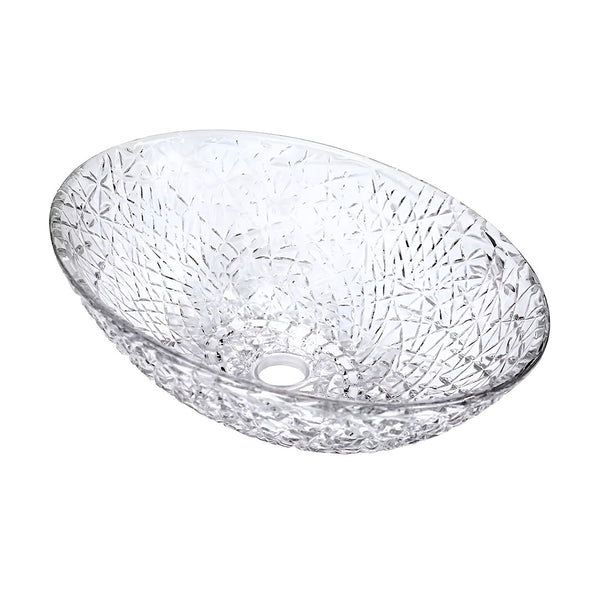 Drop Decorative Oval Glass Wash Basin