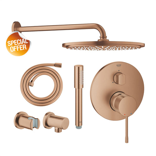 Grohe Velvet Rosé Matte Shower Collection