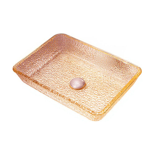 Drop Rectangular Decorative Glass Countertop Wash Basin