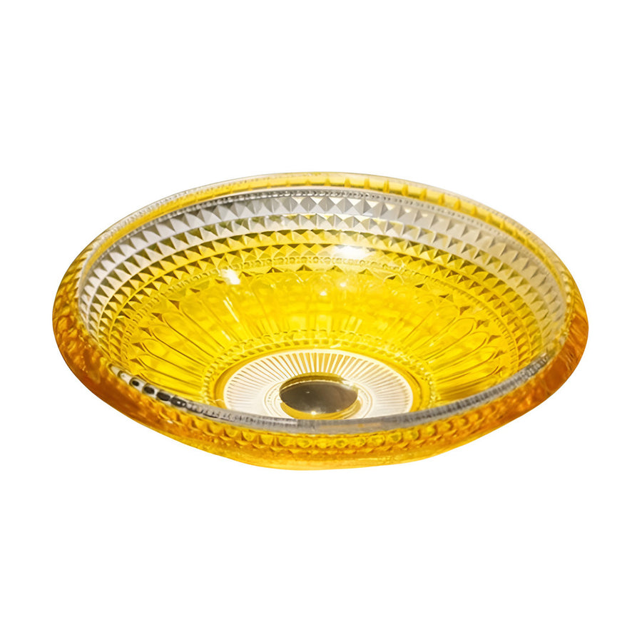 Drop Decorative Round Glass Wash Basin Gold