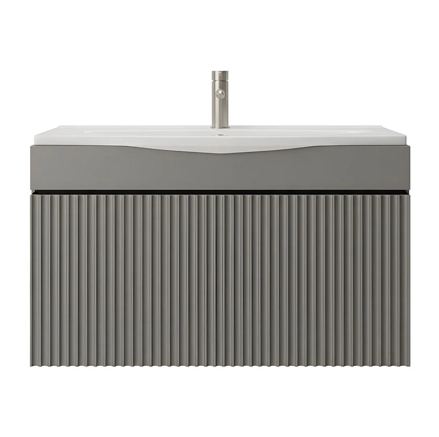 Beroia Furniture Unit with Washbasin 80×40 cm Chrome