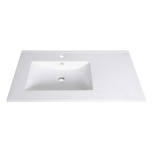 Imported Chinese white washbasin 80 cm with left-side opening