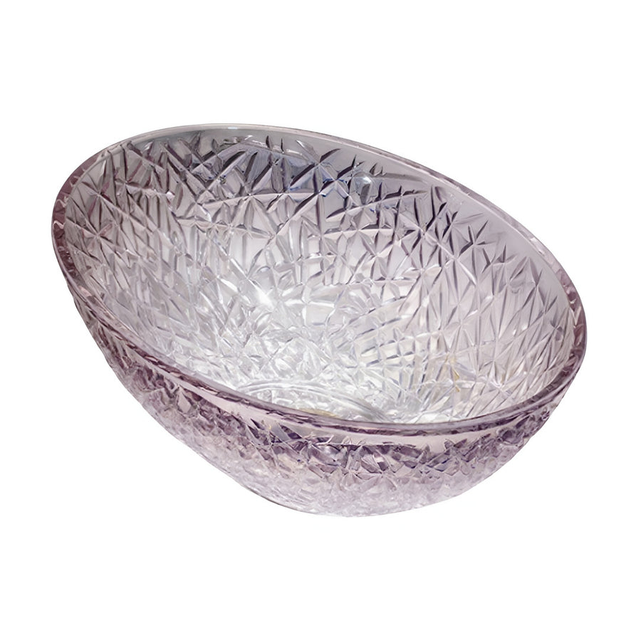 Drop Decorative Oval Glass Wash Basin Purple