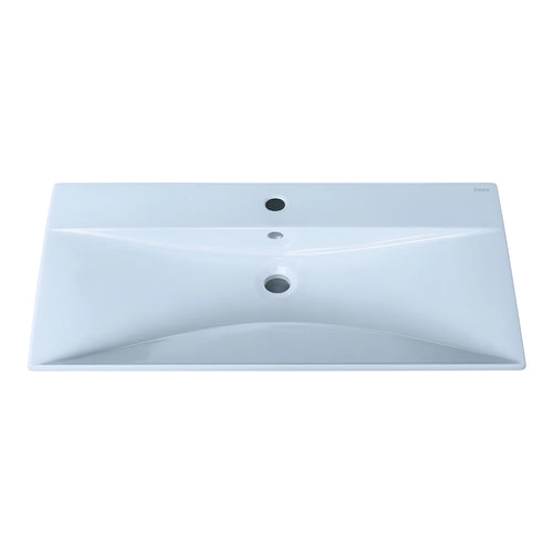 Imported Chinese white washbasin 80 cm with wide basin opening