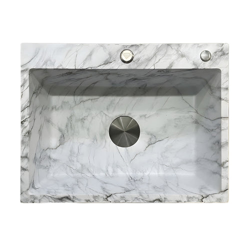 Drop Marble Kitchen Sink 49×39 cm Black