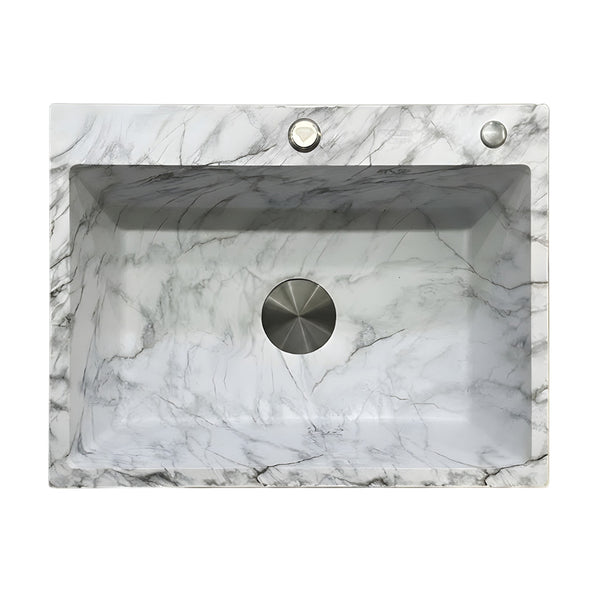 Drop Marble Kitchen Sink 49×39 cm Black