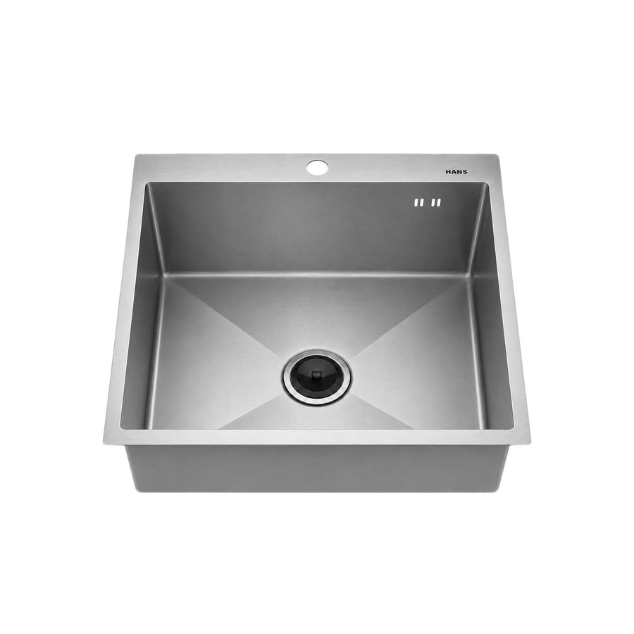 Hans Handmade Kitchen Sink 39 × 48 cm Stainless with Drain