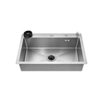 Hans Handmade Kitchen Sink 77 × 48 cm Stainless with Drain