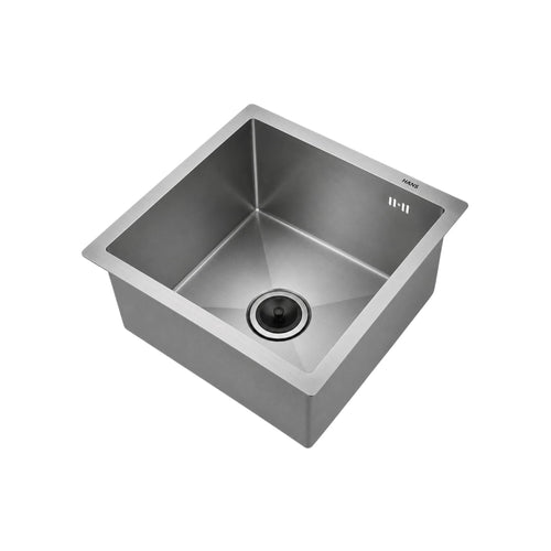 Hans Handmade Kitchen Sink 46 × 61 cm Chrome H-61-46 with Drain