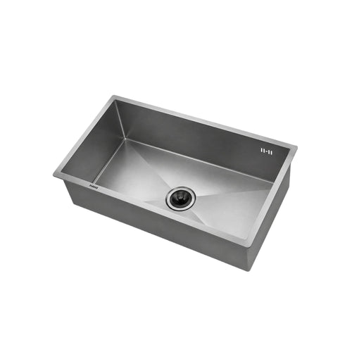 Hans Handmade Kitchen Sink 46 × 80 cm Chrome H-46-80 with Drain