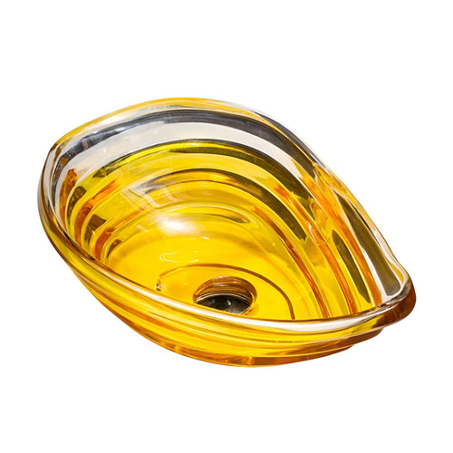 Drop Decorative Oval Glass Wash Basin