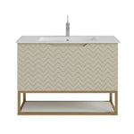 Beroia Furniture Unit with Washbasin 80×46 cm Beige