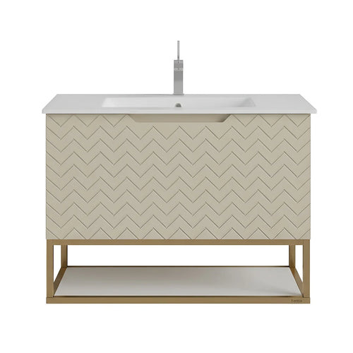 Beroia Furniture Unit with Washbasin 80×46 cm Beige