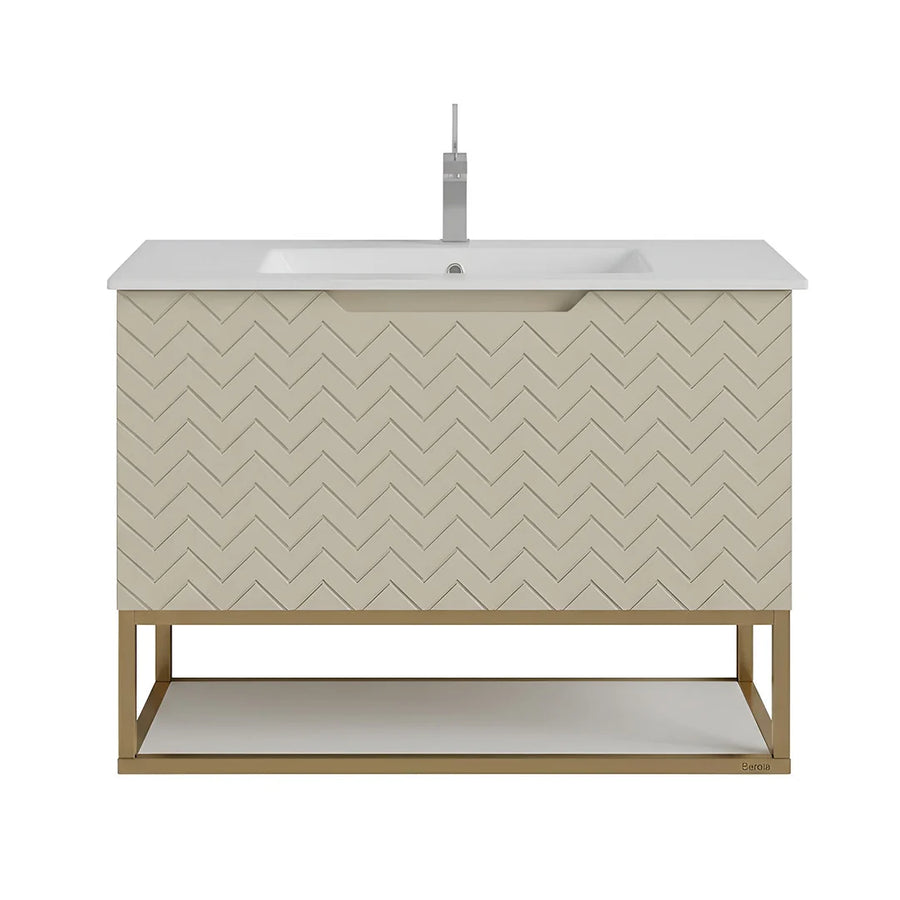 Beroia Furniture Unit with Washbasin 80×46 cm Beige