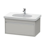 Duravit Ketho Furniture Unit 80X45.5 cm Basalte Matt with D-Code Washbasin 85x48.5 cm White