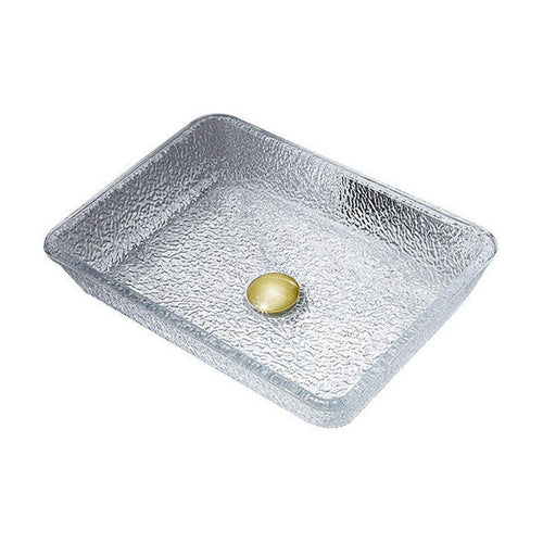 Drop Decorative Rectangular Glass Wash Basin