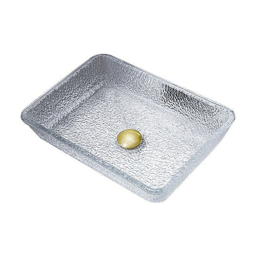 Drop Decorative Rectangular Glass Wash Basin