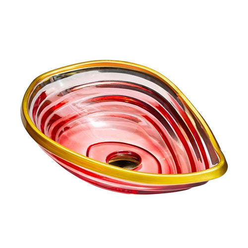 Drop Decorative Oval Glass Wash Basin