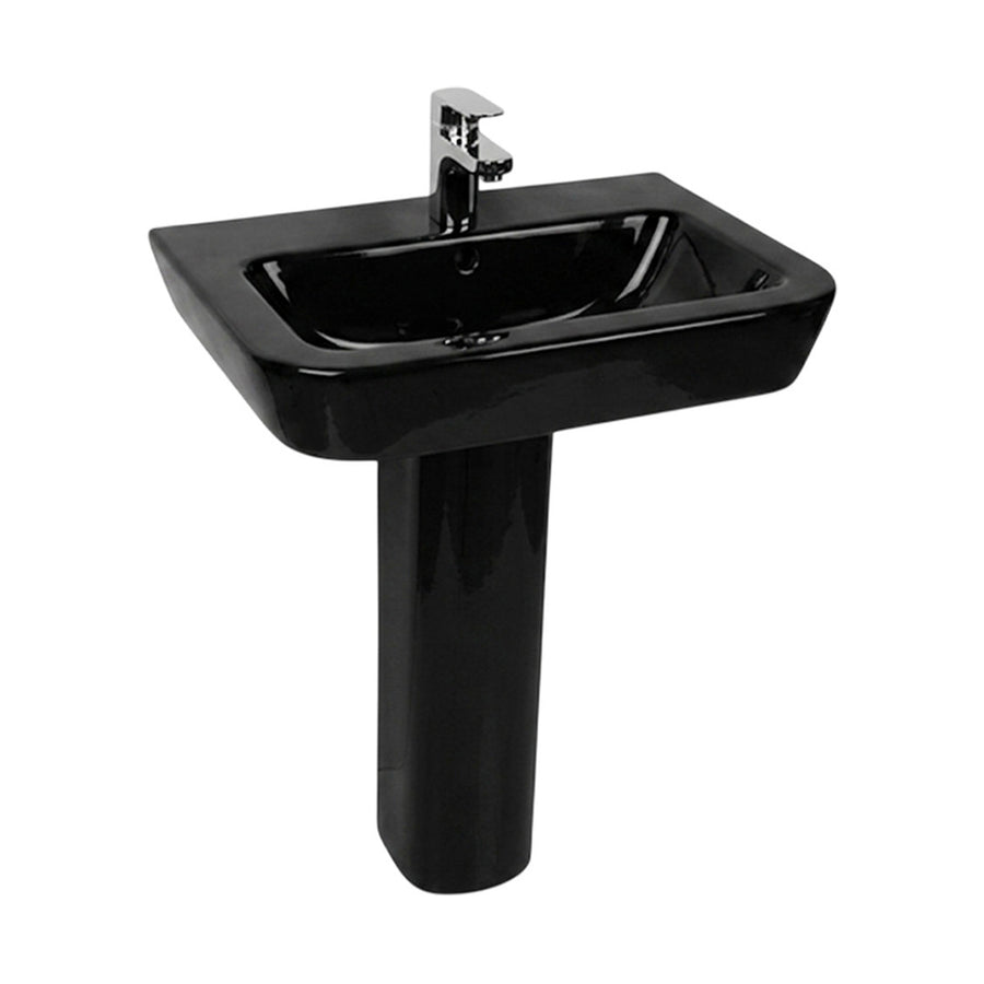 Lecico Matrix Wash Basin with Pedestal 65 cm Glossy