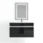 Beroia Furniture Unit with Washbasin 80×46 cm Black