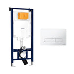 Duravit Chassis Concealed Flush Tank with Flush Plate White