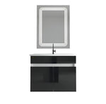 Beroia Furniture Unit with Washbasin 60×46 cm Black