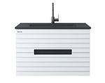 Beroia Furniture Unit with Washbasin 80×46 cm Black