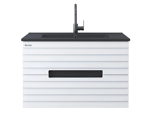 Beroia Furniture Unit with Washbasin 80×46 cm Black