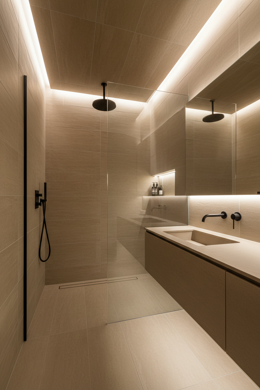 Seamless micro wet-room